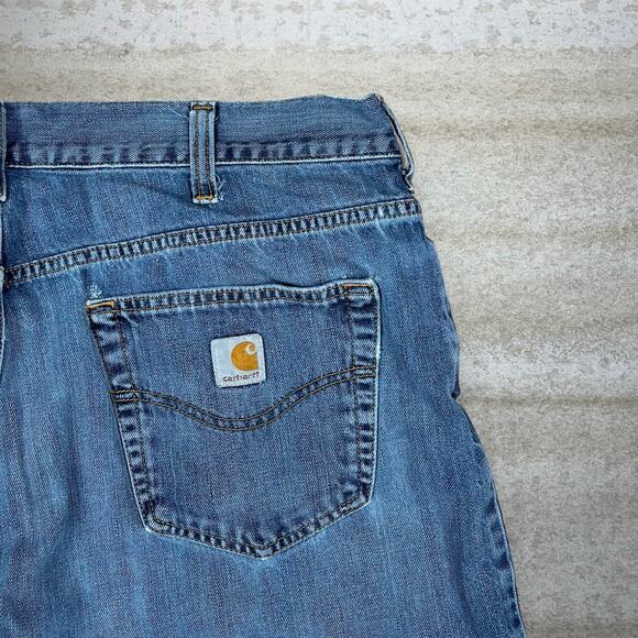 Vintage Y2K Carhartt Jeans 38x30 Baggy Wide Leg Fit Medium Wash Denim - Picture 3 of 5